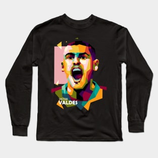 Valdes In Wpap Pop Art Long Sleeve T-Shirt